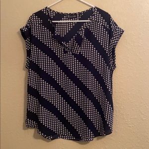 Navy polka dot NY and Co shirt